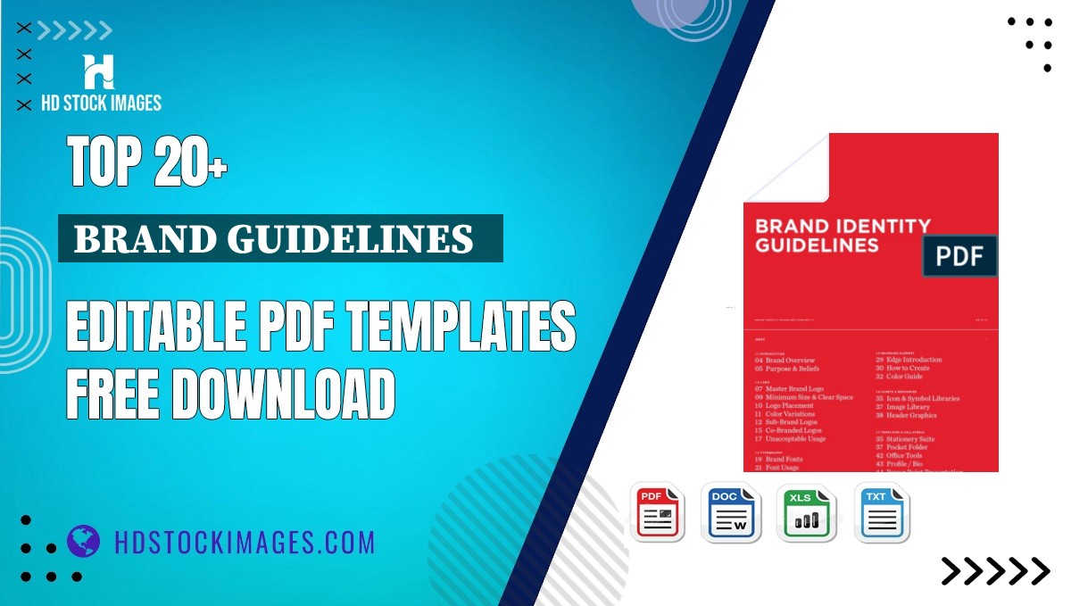 Top 20+ Brand Guidelines   Editable PDF Templates Free Download