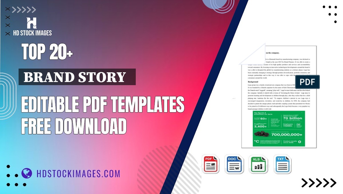 Top 20+ Brand Story   Editable PDF Templates Free Download