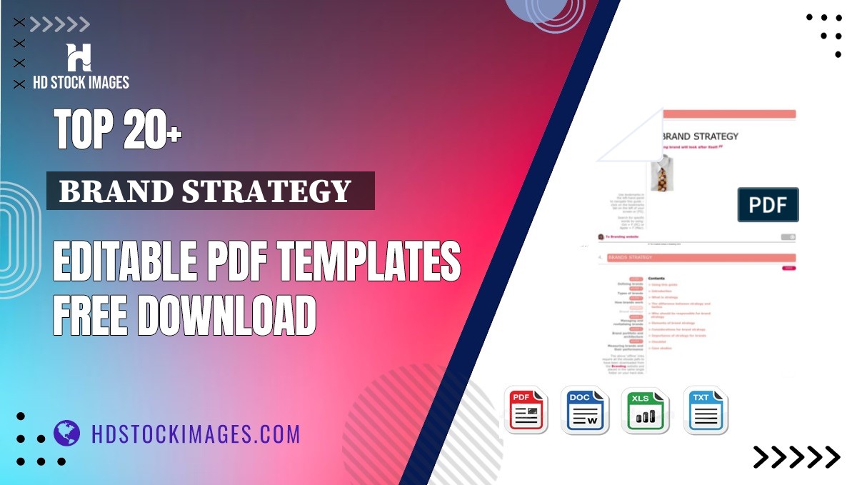 Top 20+ Brand Strategy   Editable PDF Templates Free Download