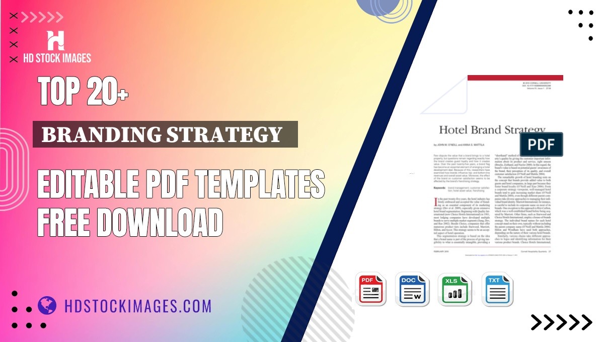 Top 20+ Branding Strategy   Editable PDF Templates Free Download