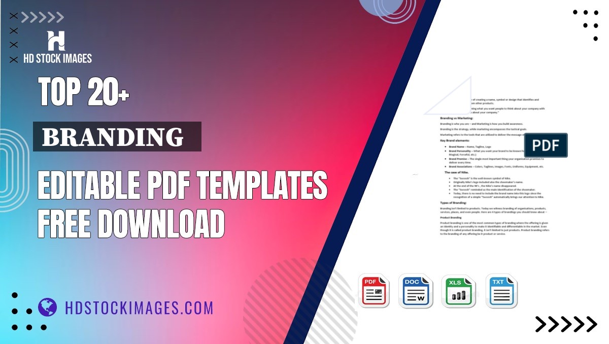 Top 20+ Branding   Editable PDF Templates Free Download