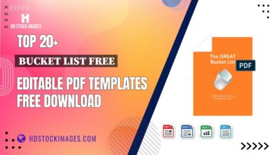 Top 20+ Bucket List Free Editable PDF Templates Free Download