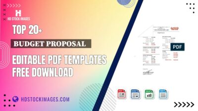 Top 20+ Budget Proposal   Editable PDF Templates Free Download