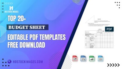 Top 20+ Budget Sheet Editable PDF Templates Free Download