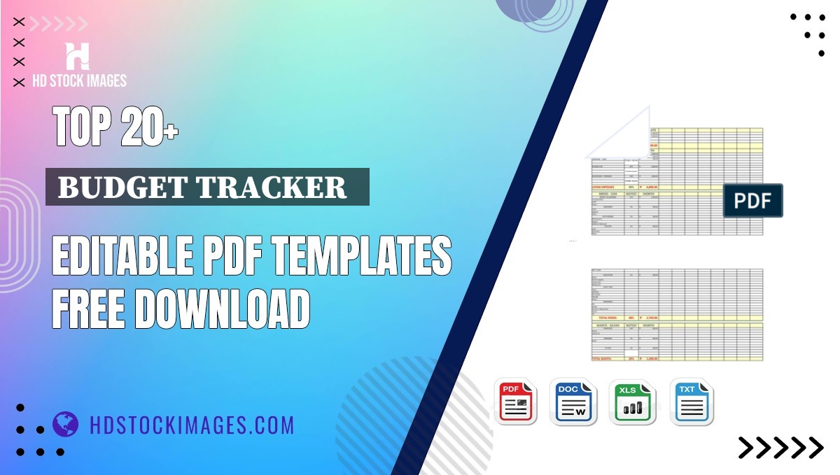 Top 20+ Budget Tracker   Editable PDF Templates Free Download