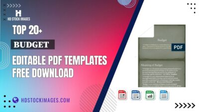 Top 20+ Budget   Editable PDF Templates Free Download