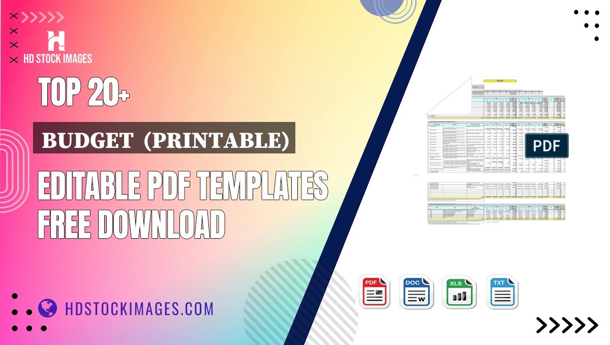 Top 20+ Budget  (printable) Editable PDF Templates Free Download