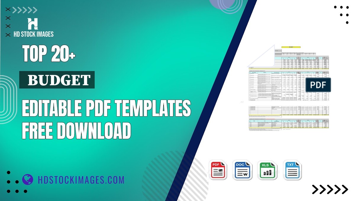 Top 20+  Budget Editable PDF Templates Free Download