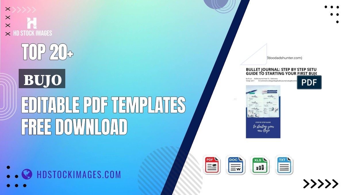 Top 20+ Bujo Editable PDF Templates Free Download