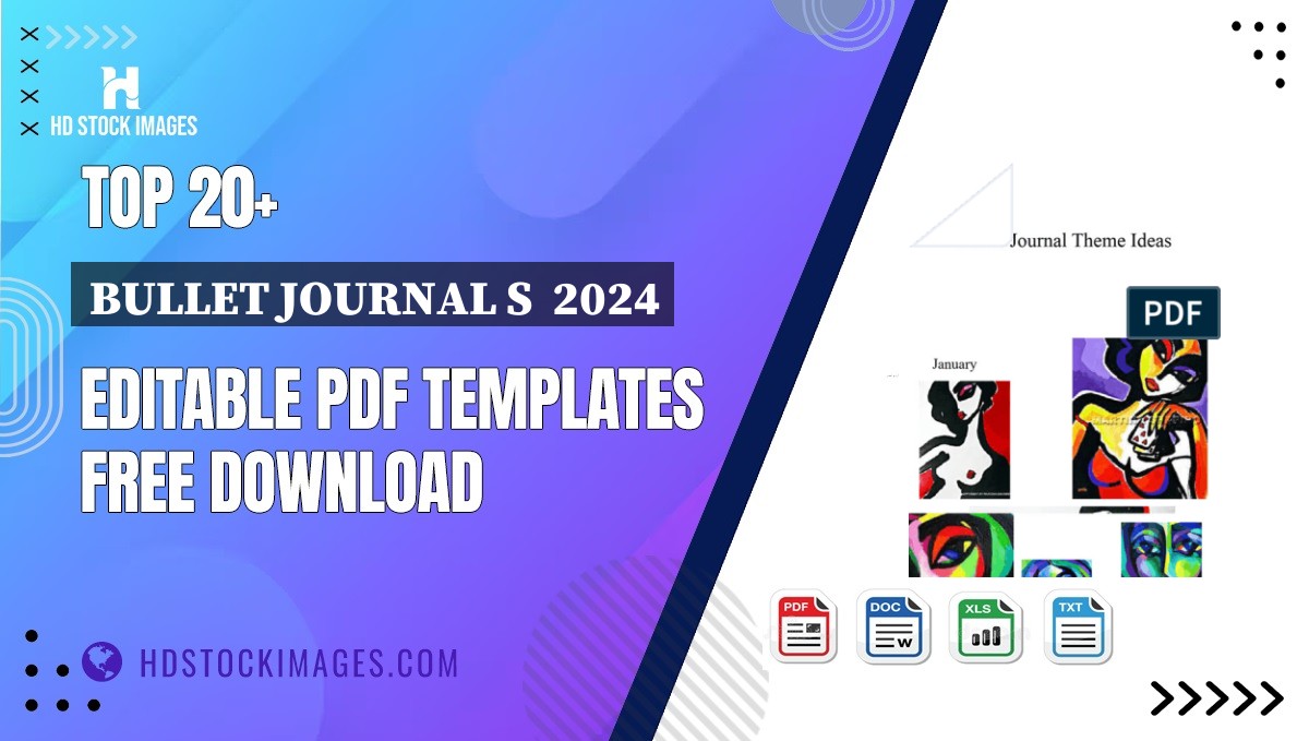 Top 20+ Bullet Journal S  2024 Editable PDF Templates Free Download
