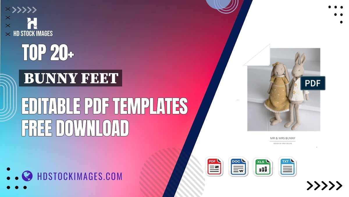 Top 20+ Bunny Feet Editable PDF Templates Free Download