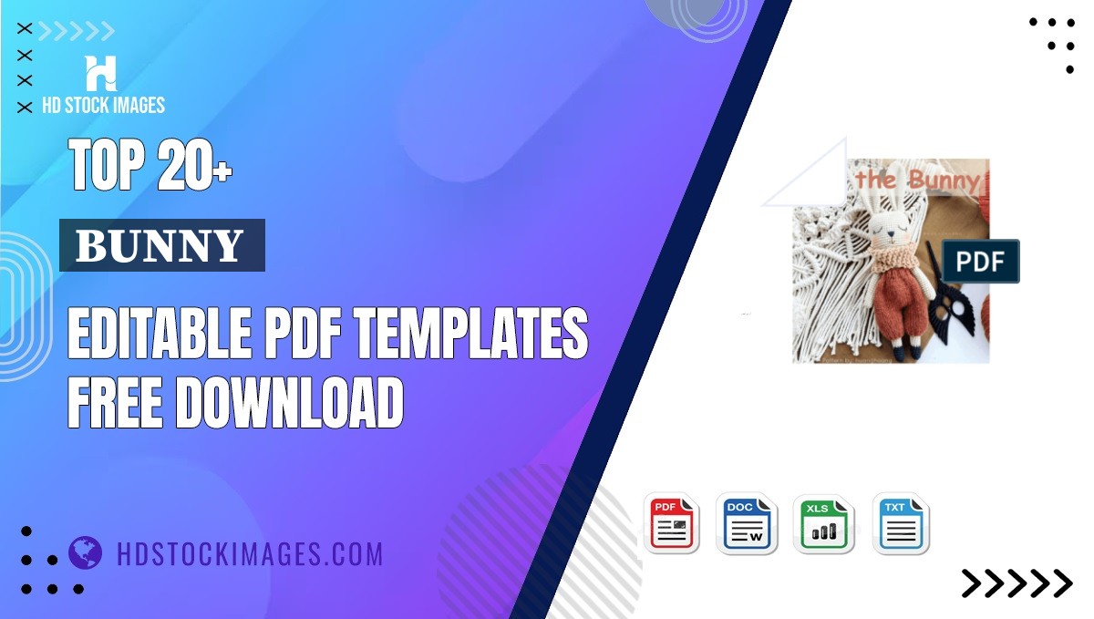 Top 20+ Bunny  Editable PDF Templates Free Download