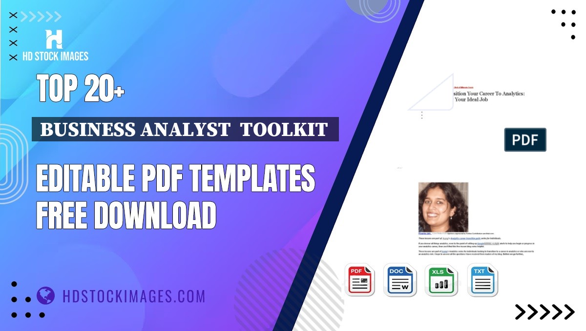 Top 20+ Business Analyst  Toolkit  Editable PDF Templates Free Download