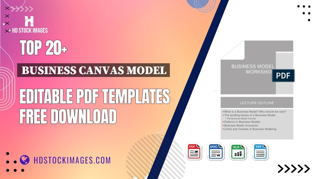 Top 20+ Business Canvas Model Editable PDF Templates Free Download