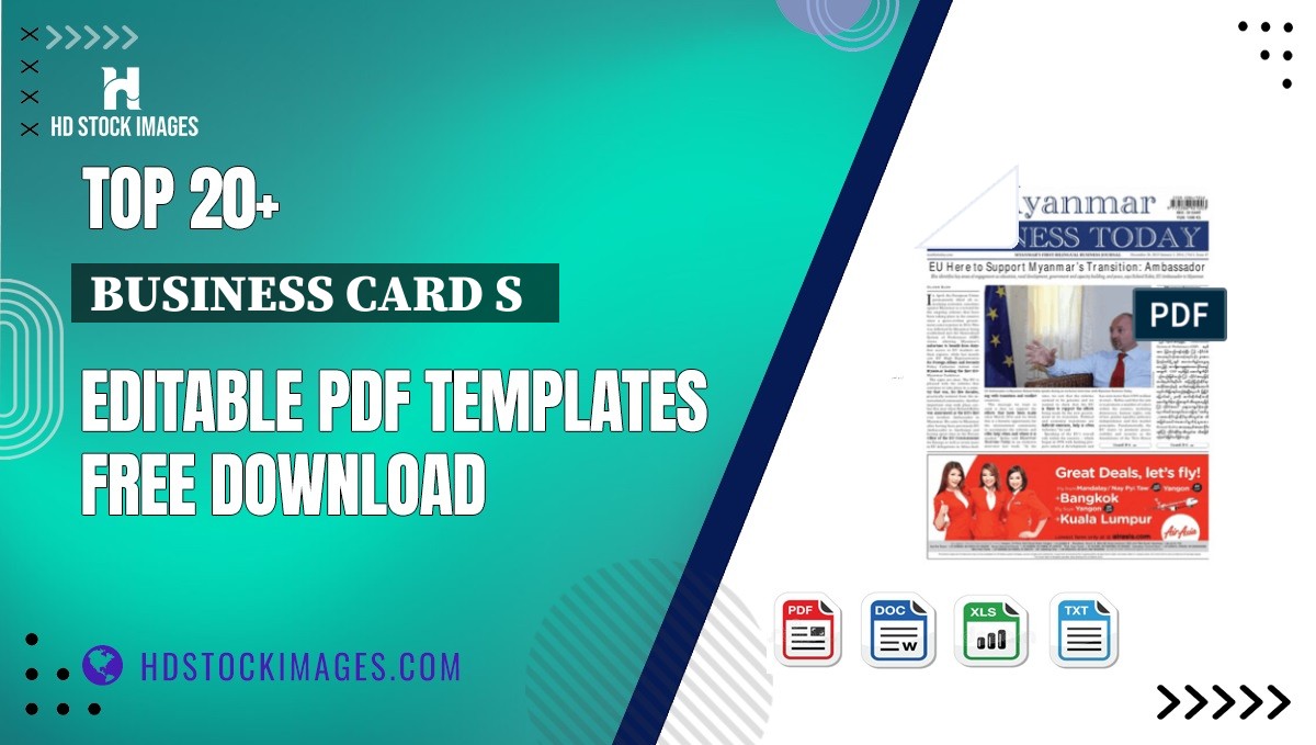 Top 20+ Business Card S   Editable PDF Templates Free Download