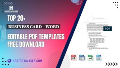 Top 20+ Business Card    Word Editable PDF Templates Free Download