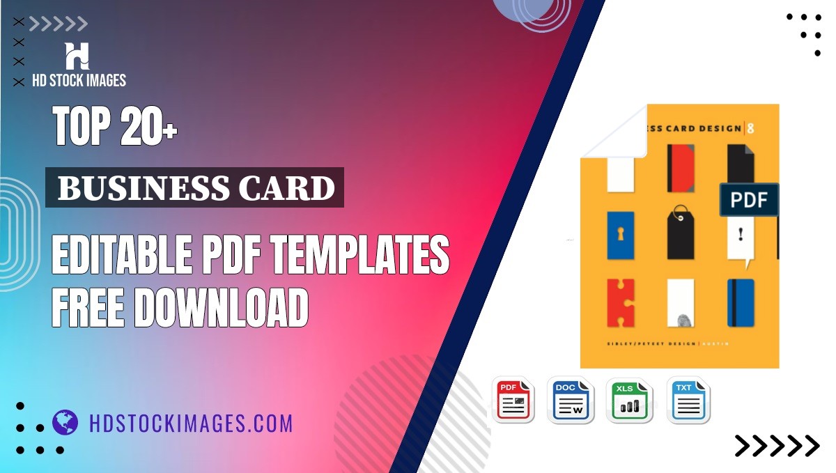 Top 20+ Business Card Editable PDF Templates Free Download