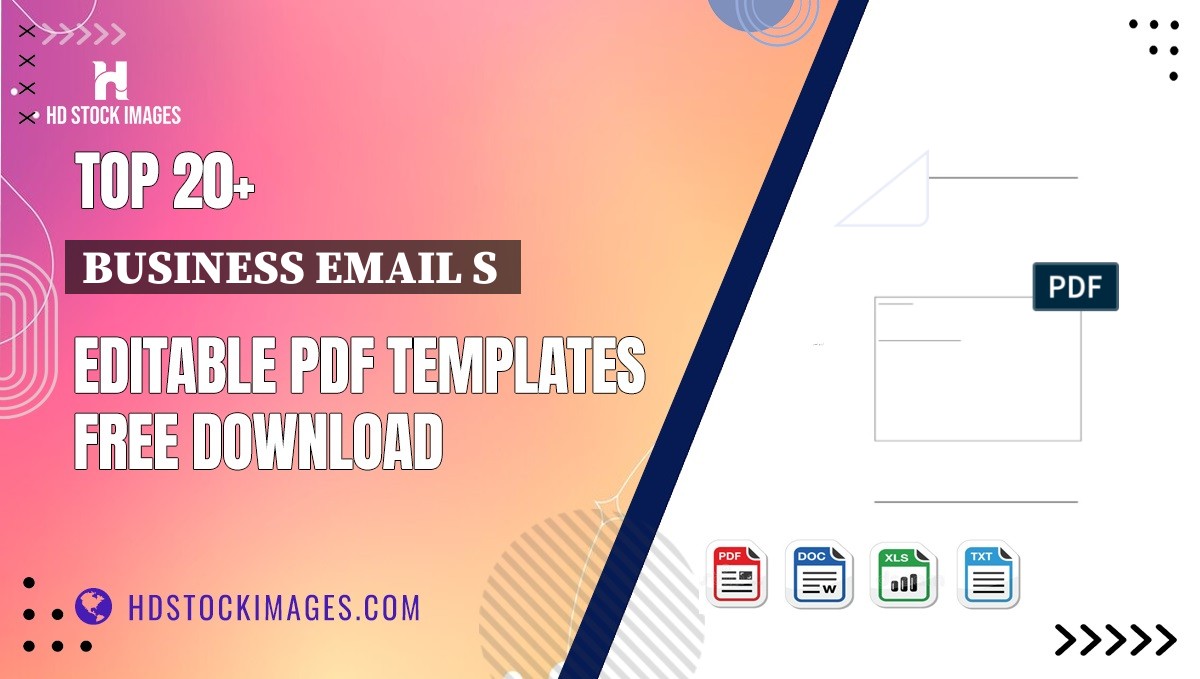 Top 20+ Business Email S  Editable PDF Templates Free Download