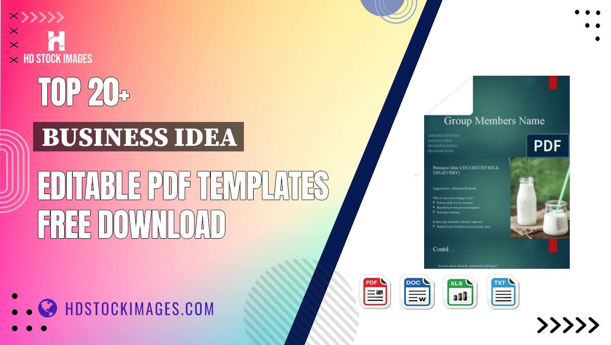 Top 20+ Business Idea Editable PDF Templates Free Download