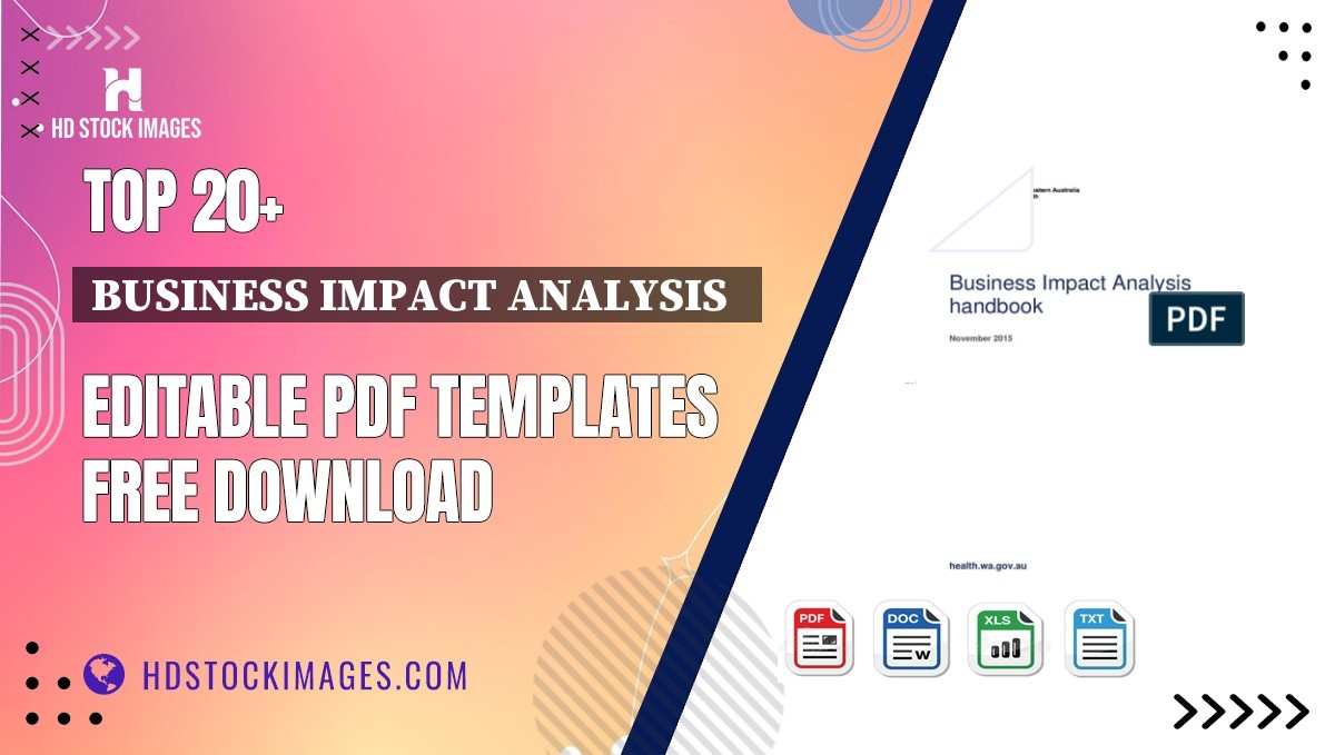 Top 20+ Business Impact Analysis   Editable PDF Templates Free Download