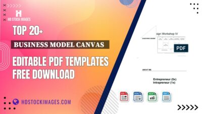 Top 20+ Business Model Canvas   Editable PDF Templates Free Download