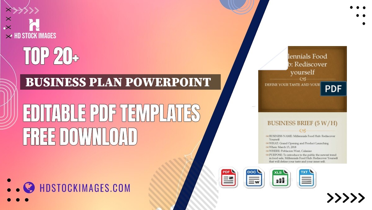 Top 20+ Business Plan Powerpoint   Editable PDF Templates Free Download