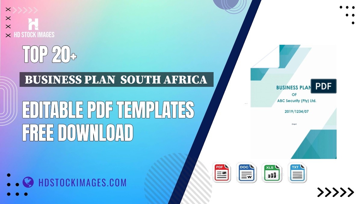 Top 20+ Business Plan  South Africa  Editable PDF Templates Free Download