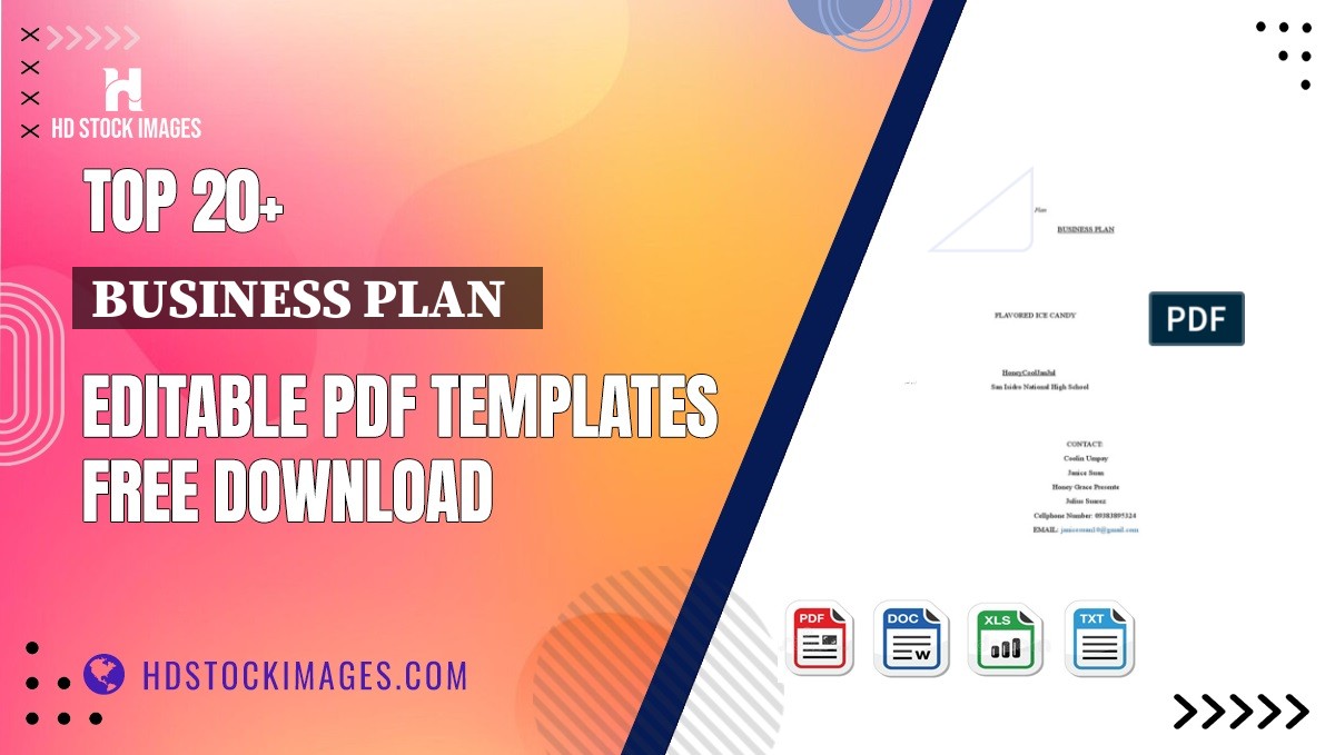 Top 20+ Business Plan   Editable PDF Templates Free Download