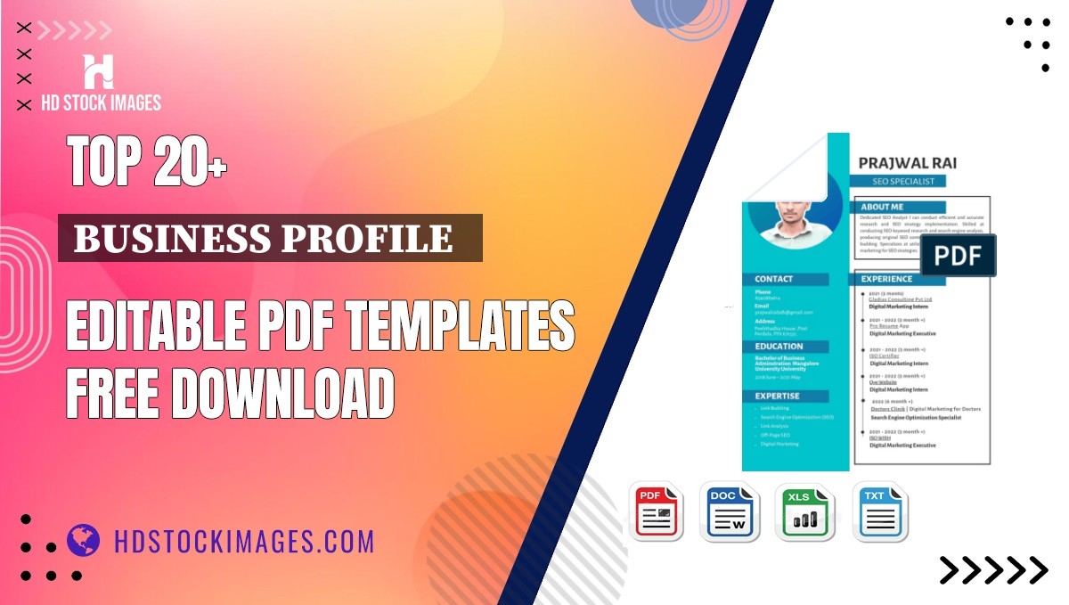 Top 20+ Business Profile   Editable PDF Templates Free Download