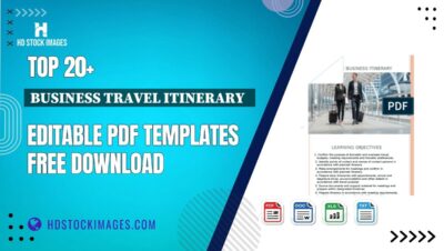 Top 20+ Business Travel Itinerary   Editable PDF Templates Free Download