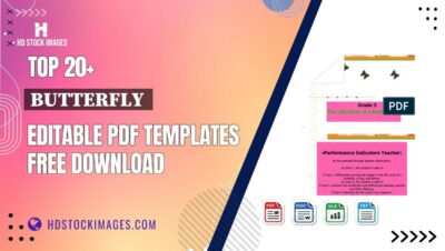 Top 20+ Butterfly  Editable PDF Templates Free Download