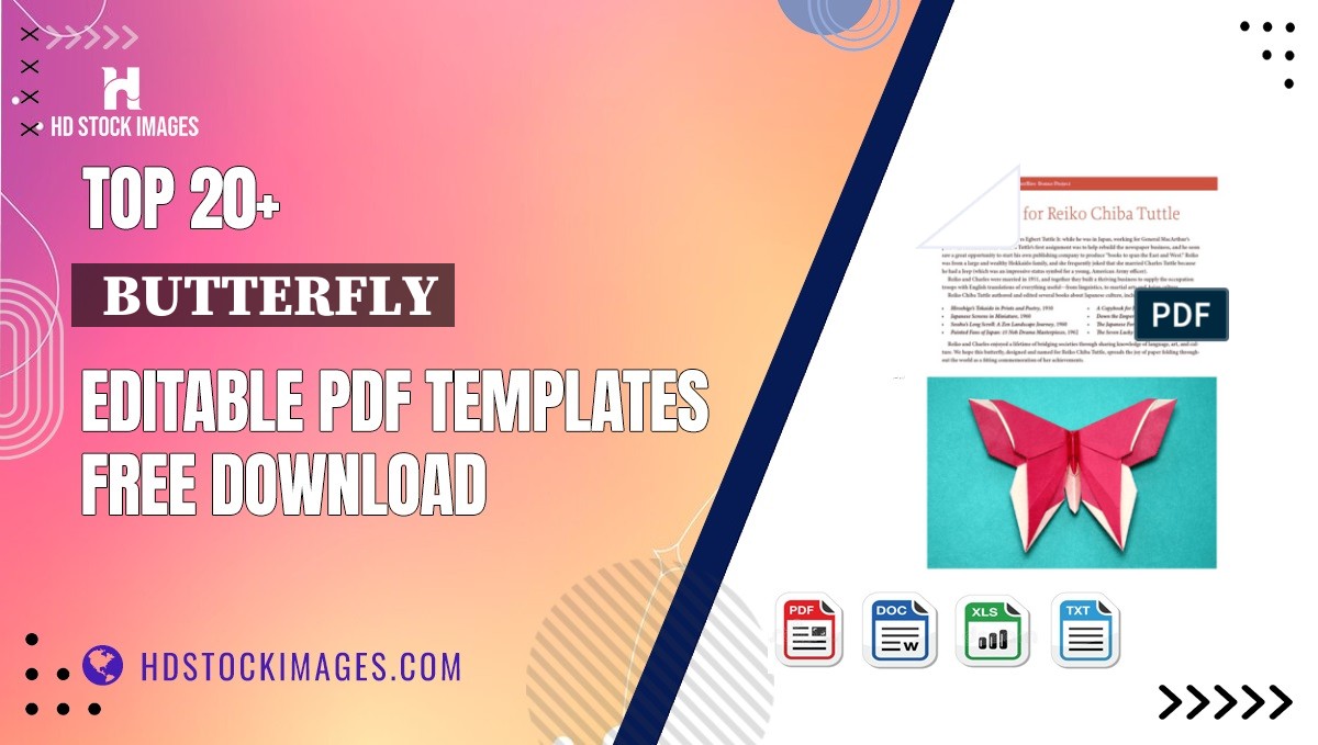 Top 20+  Butterfly Editable PDF Templates Free Download