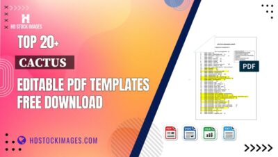 Top 20+ Cactus   Editable PDF Templates Free Download