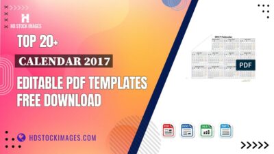 Top 20+ Calendar 2017 Editable PDF Templates Free Download