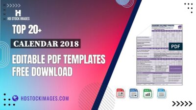 Top 20+ Calendar 2018 Editable PDF Templates Free Download