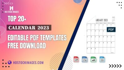 Top 20+ Calendar  2023  Editable PDF Templates Free Download