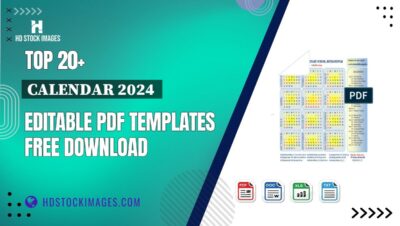 Top 20+ Calendar 2024  Editable PDF Templates Free Download