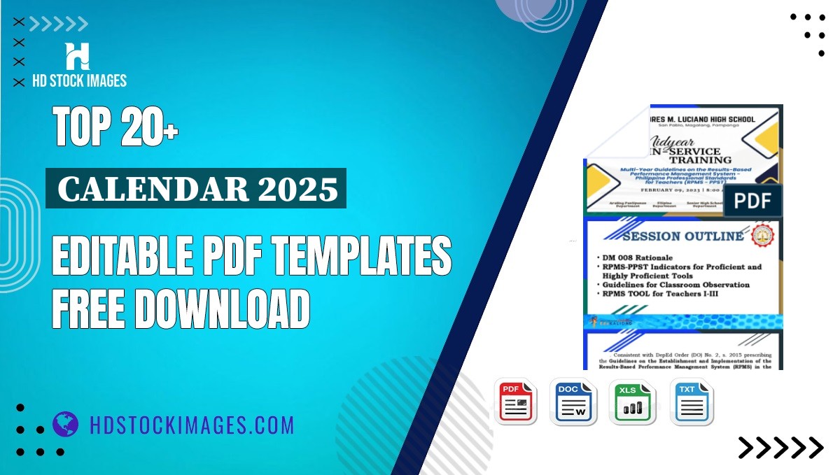 Top 20+ Calendar 2025 Editable PDF Templates Free Download