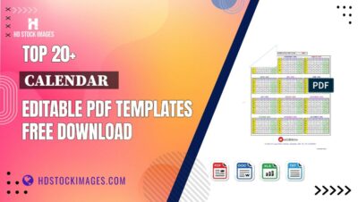 Top 20+ Calendar   Editable PDF Templates Free Download