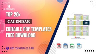 Top 20+  Calendar  Editable PDF Templates Free Download