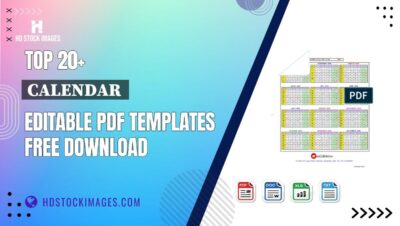 Top 20+ Calendar Editable PDF Templates Free Download