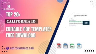 Top 20+ California Id   Editable PDF Templates Free Download