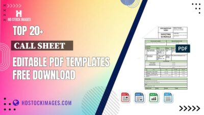 Top 20+ Call Sheet    Editable PDF Templates Free Download