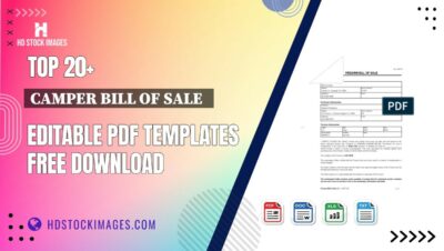Top 20+ Camper Bill Of Sale Editable PDF Templates Free Download