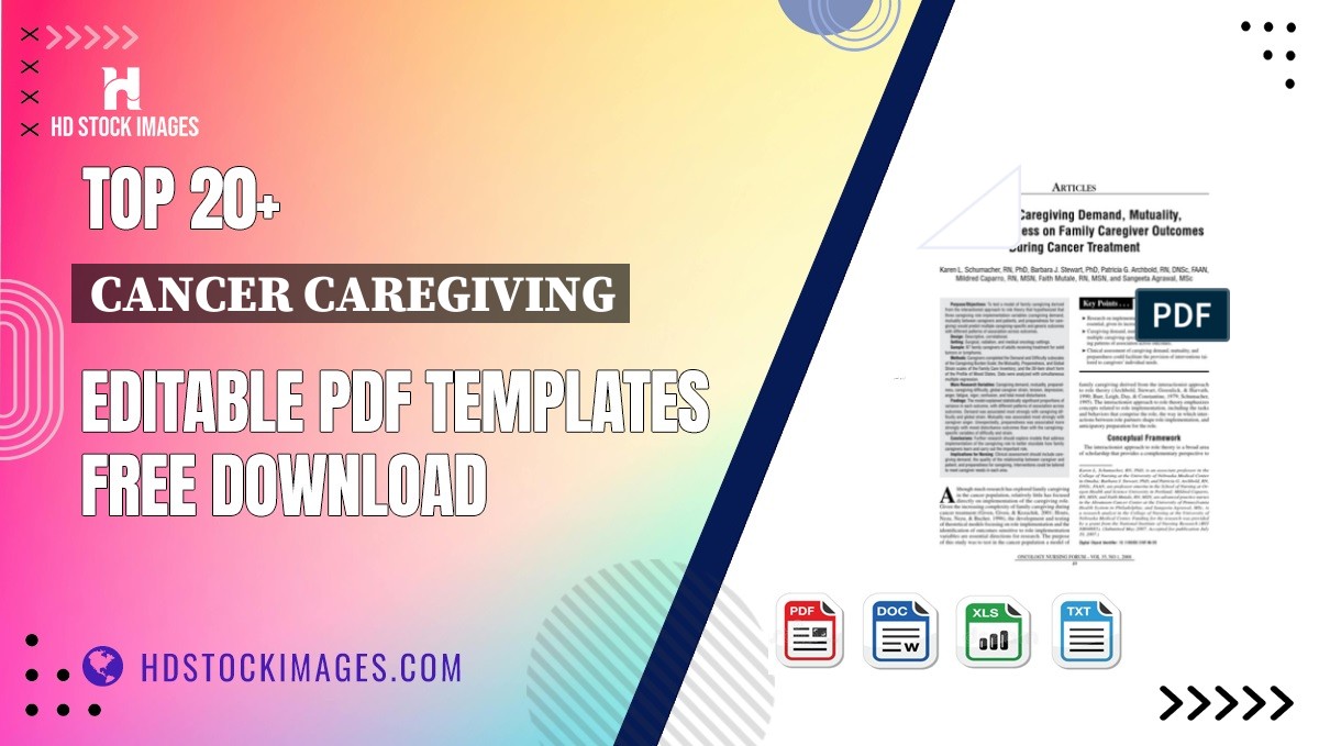 Top 20+ Cancer Caregiving Editable PDF Templates Free Download