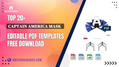 Top 20+ Captain America Mask   Editable PDF Templates Free Download