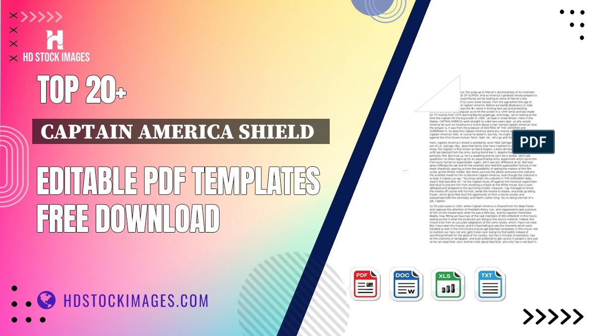 Top 20+ Captain America Shield   Editable PDF Templates Free Download