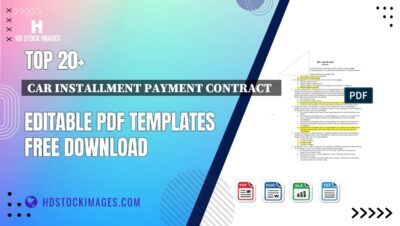 Top 20+ Car Installment Payment Contract Editable PDF Templates Free Download