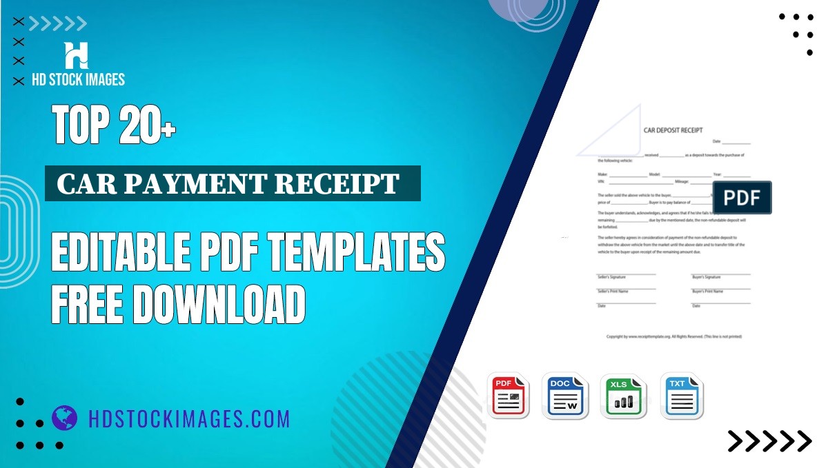 Top 20+ Car Payment Receipt   Editable PDF Templates Free Download