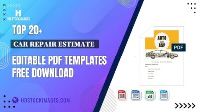 Top 20+ Car Repair Estimate   Editable PDF Templates Free Download